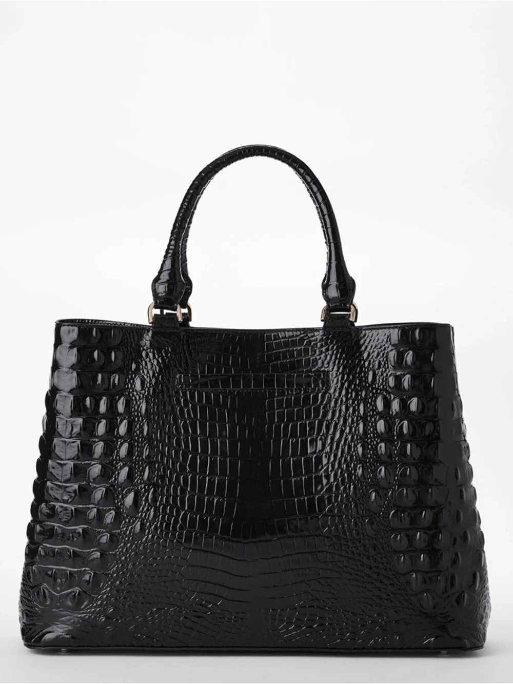 LIKE NEW Brahmin Denise Extra-Large Croc Embossed Leather Carryall Satchel - Picture 4 of 16